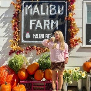 Pink Cable Knit Sweater